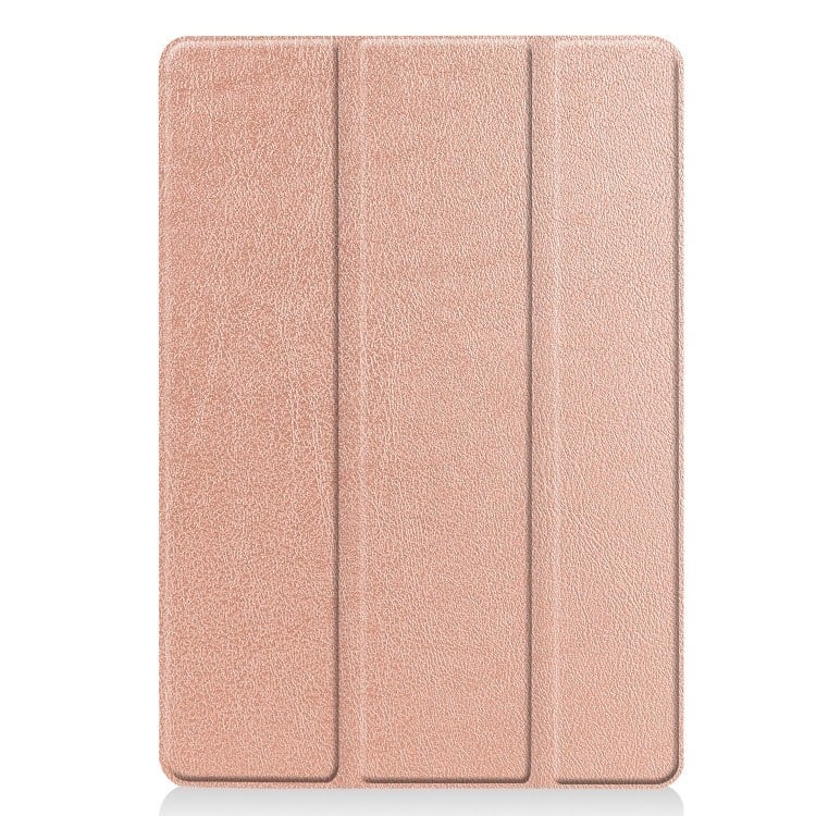 Чехол Custer Texture Three-folding Sleep/Wake-up на iPad 8/7 10.2 (2019/2020) Розовое Золото