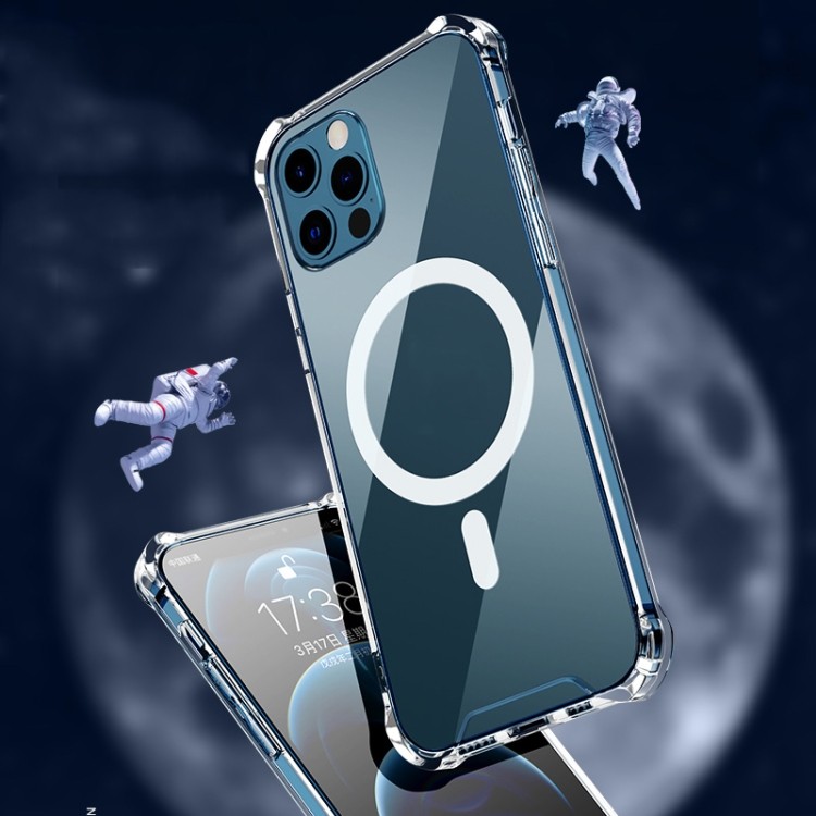 Чехол Clear Case MagSafe Simple Magnetiс для Айфон 13 Про Макс - прозрачный 
