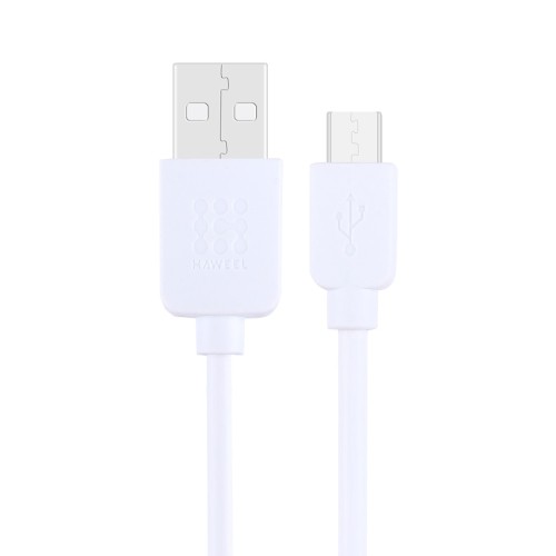Белый зарядный кабель HAWEEL 1m High Speed 35 Cores Micro USB to USB 