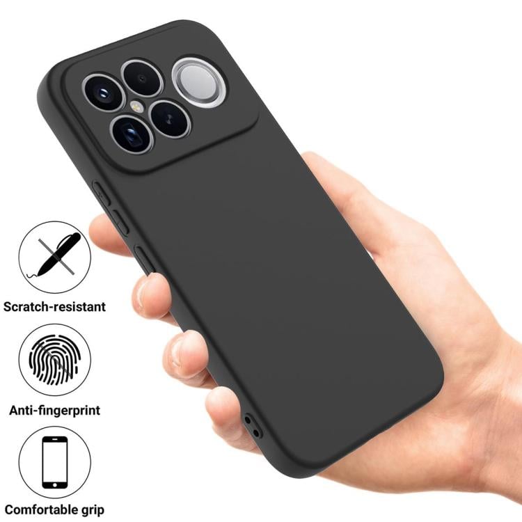 Чорний силіконовий чохол Solid Color на Xiaomi з захистом від подряпин та відбитків 