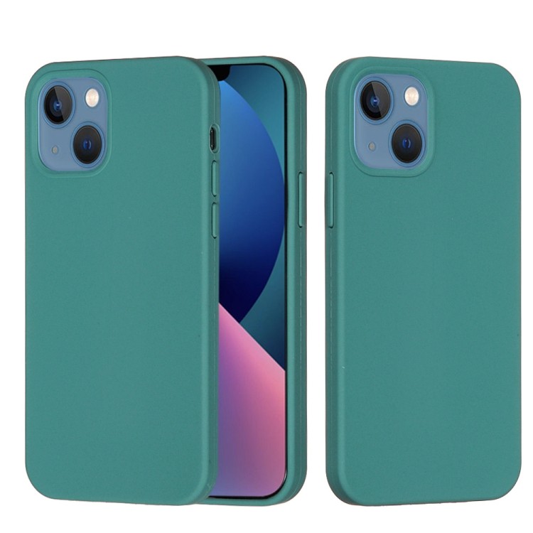 Зеленый силиконовый чехол Solid Color Liquid для iPhone 14 