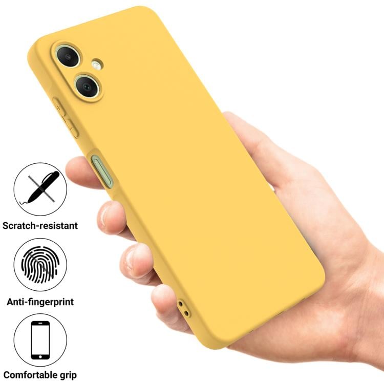 Жовта Solid Color Liquid Silicone для Galaxy A07 4G 