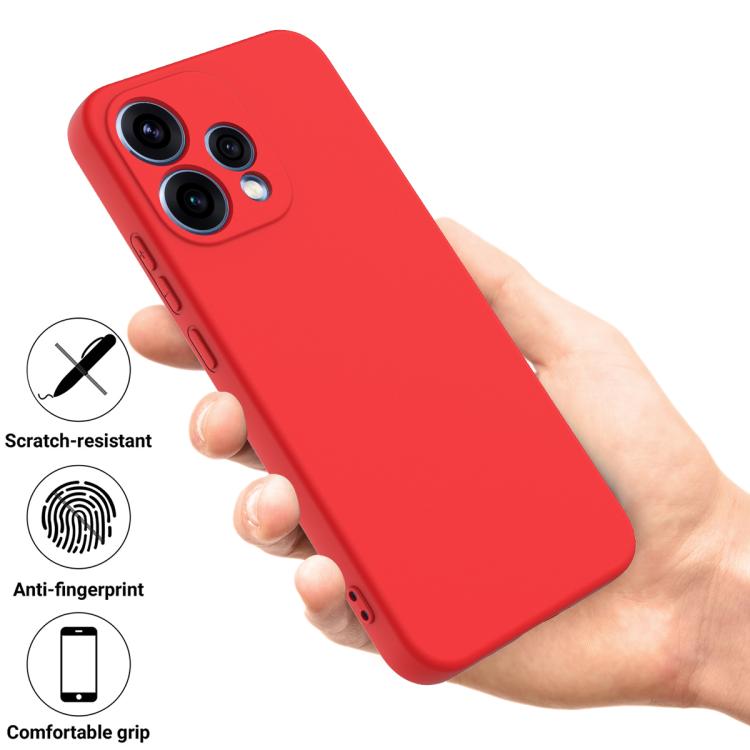  Силіконовий чохол червоного кольору з захисними властивостями для OPPO Reno15 5G 