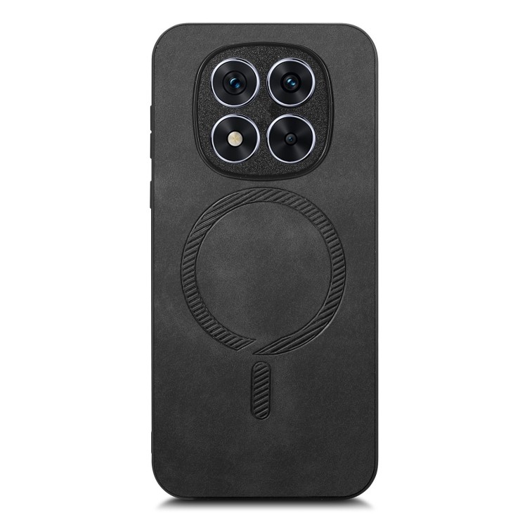  Елегантний чорний чохол Solid Color Retro Magsafe для Xiaomi Redmi Note 14 Pro+ 5G з магнітним кільцем  