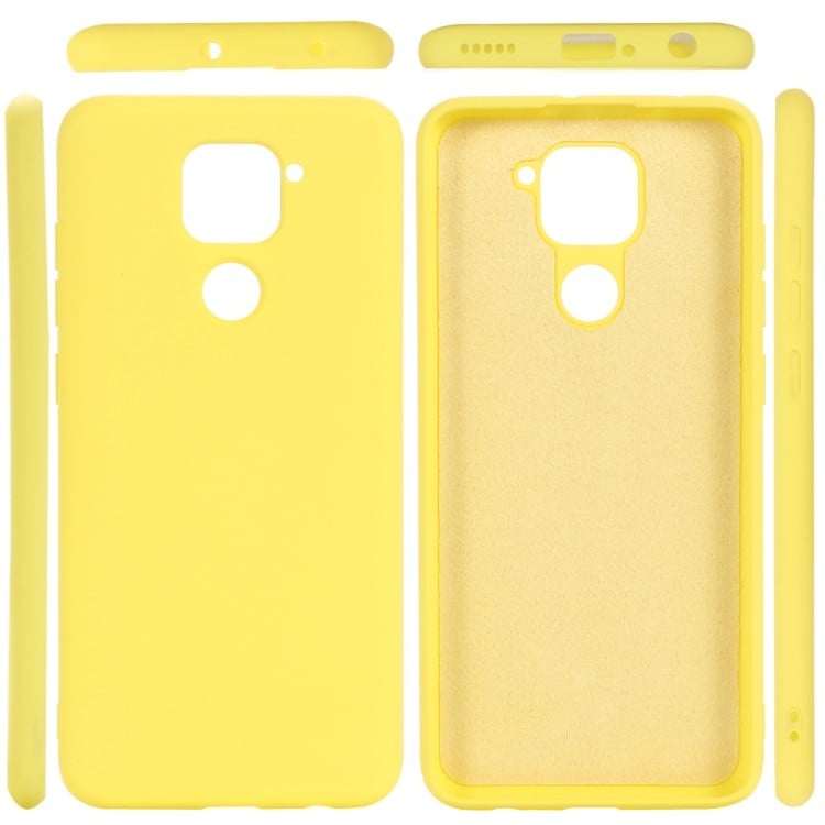 Силіконовий чохол Solid Color Liquid Silicone на Xiaomi Redmi Note 9 / Redmi 10X - жовтий