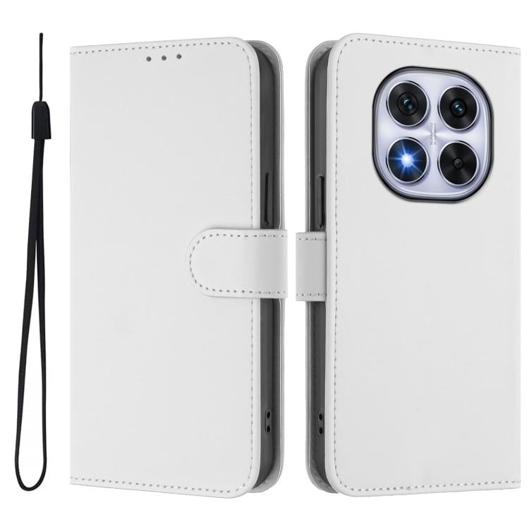 Елегантний білий чохол-книжка Skin Feel S-type для Xiaomi Poco X7 5G з функцією підставки   Елегантний білий чохол-книжка Skin Feel S-type для Xiaomi Poco X7 5G з функцією підставки