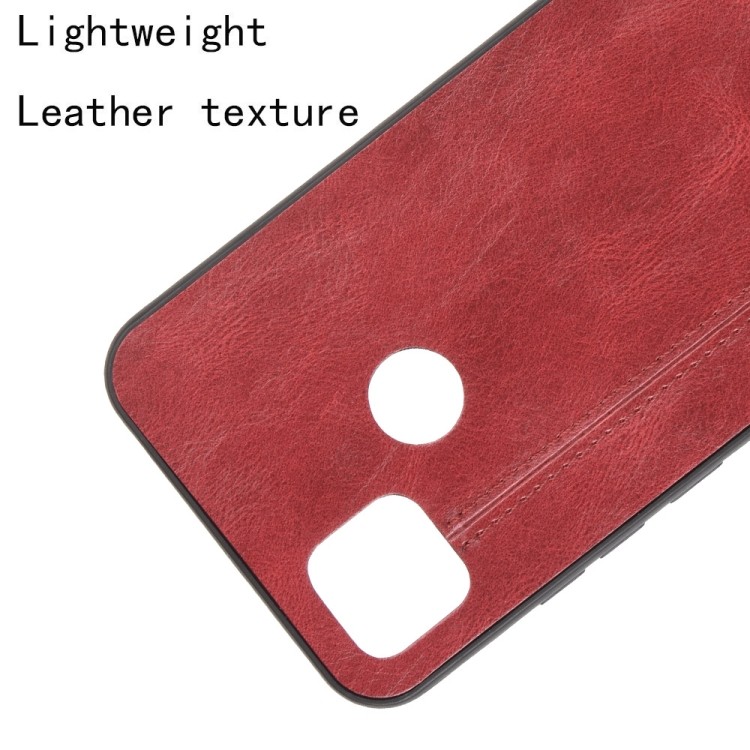 Красный кожаный чехол накладка для Сяоми Редми 9С