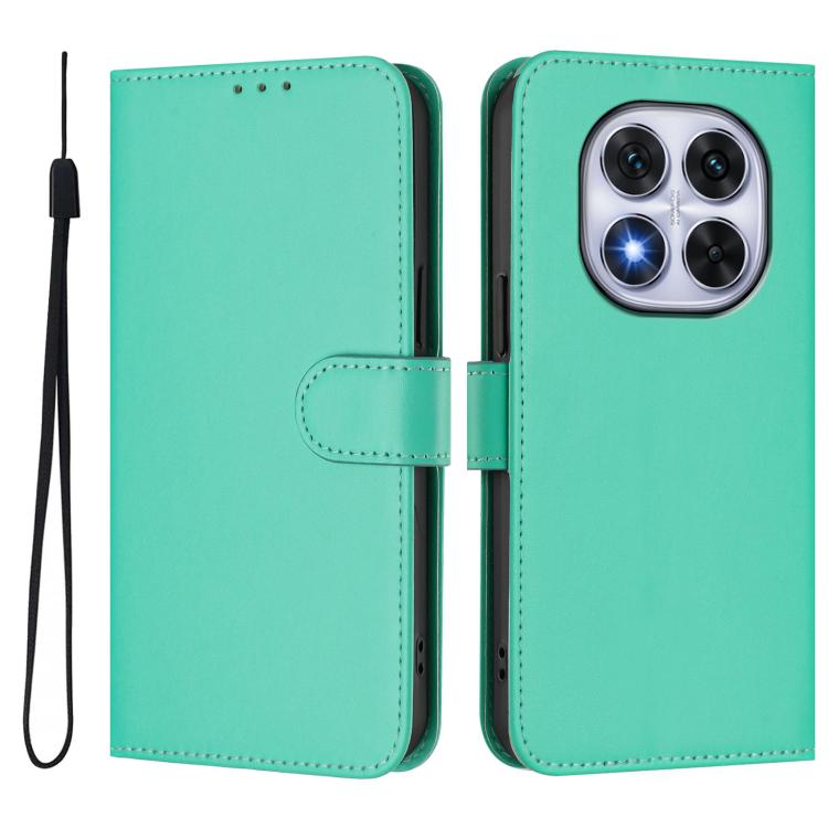 Елегантний зелений чохол-книжка Skin Feel S-type для Xiaomi Poco X7 5G   Елегантний зелений чохол-книжка Skin Feel S-type для Xiaomi Poco X7 5G