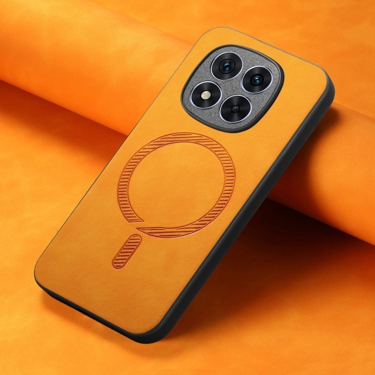 Стильний жовтий чохол з круговим магнітним елементом для бездротової зарядки Стильний жовтий чохол з круговим магнітним елементом для бездротової зарядки
