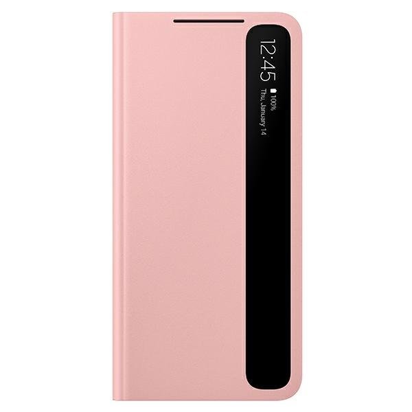 Оригинальный чехол-книжка Samsung Clear View Standing Cover для Samsung Galaxy S21 pink 
