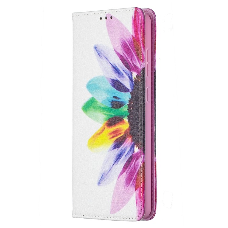 Чехол-книжка Colored Drawing Series для Samsung Galaxy A72 - Sun Flower 