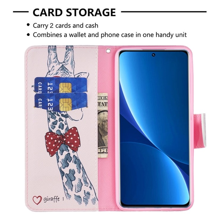 Чохол-книжка Colored Drawing Pattern із зображенням оленя для Xiaomi 12 Pro 