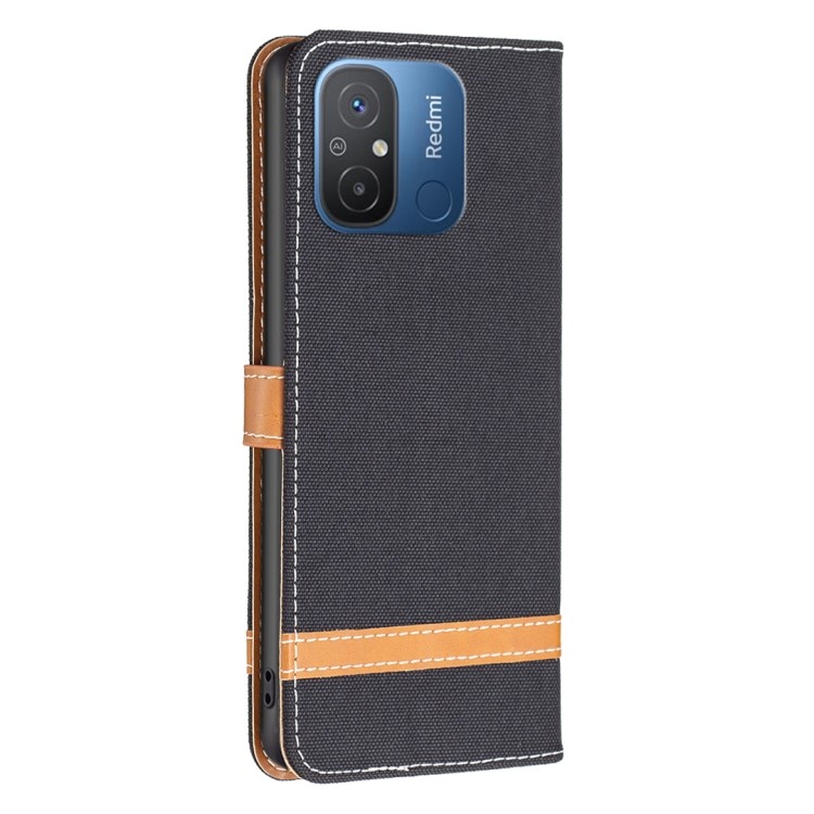 Роскошный черный чехол, украшенный модным денимовым текстурным рисунком