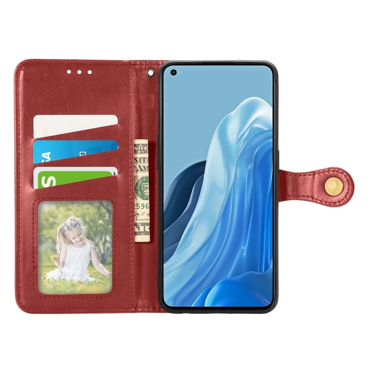 Элегантный красный чехол для OPPO Reno7 Pro 5G 