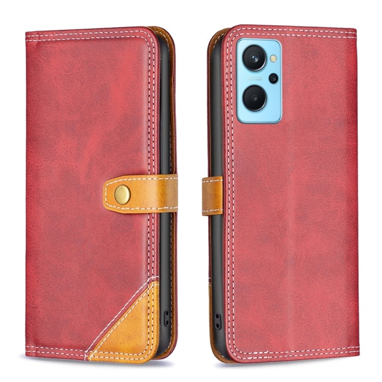 Элегантный красный чехол-книжка для Realme 9i Элегантный красный чехол-книжка для Realme 9i