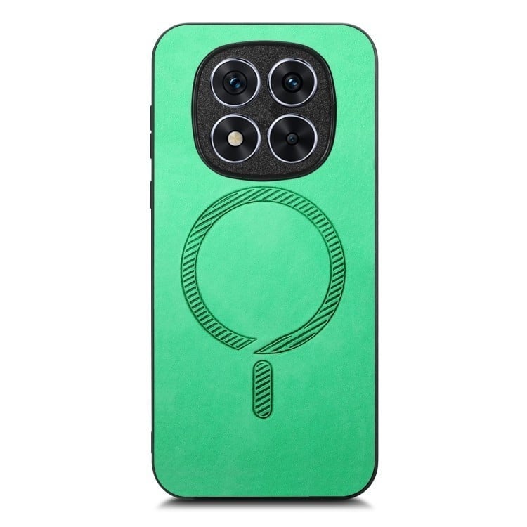 Елегантний зелений чохол Solid Color Retro Magsafe з магнітним кільцем для Xiaomi Redmi Note 14 Pro+ 5G   Елегантний зелений чохол Solid Color Retro Magsafe з магнітним кільцем для Xiaomi Redmi Note 14 Pro+ 5G