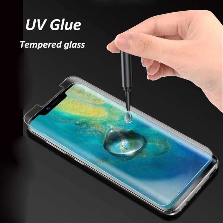 Защитное 3D стекло Полностью клейкое с УФ лампой UV Liquid Curved Full Glue для Samsung Galaxy S8