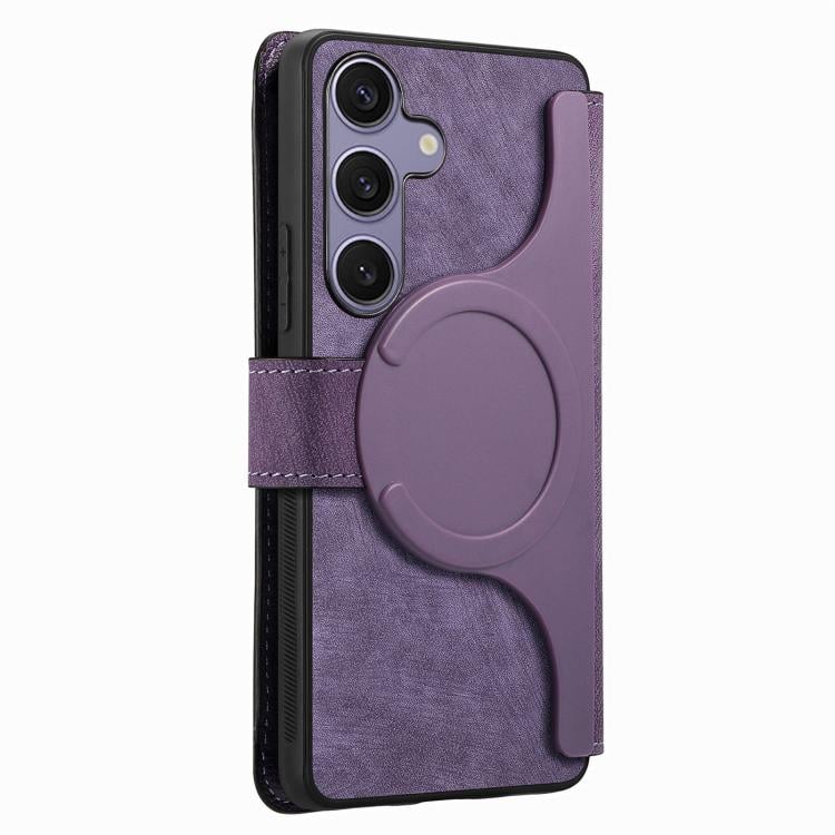 MagSafe-кольцо и фиолетовая кожаная поверхность с магнитной застежкой  MagSafe-кольцо и фиолетовая кожаная поверхность с магнитной застежкой