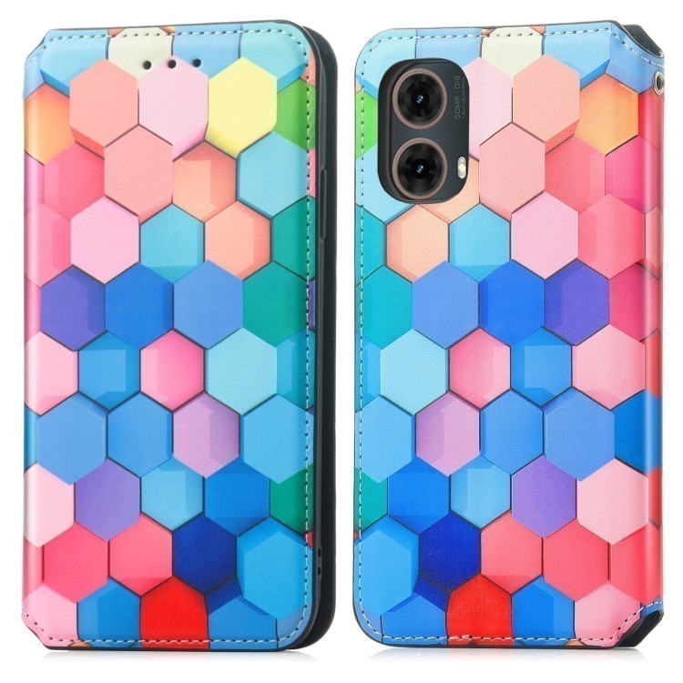 Яскравий дизайн Solid Color Colorful Cube для Motorola Moto G85 Яскравий дизайн Solid Color Colorful Cube для Motorola Moto G85