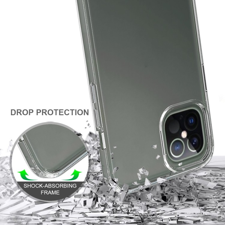 Акриловый противоударный чехол на Айфон 12 Pro Max - серый  