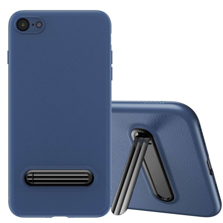 Чехол Baseus на iPhone SE 2020/8/7 Litchi Texture (Темно-синий) 
