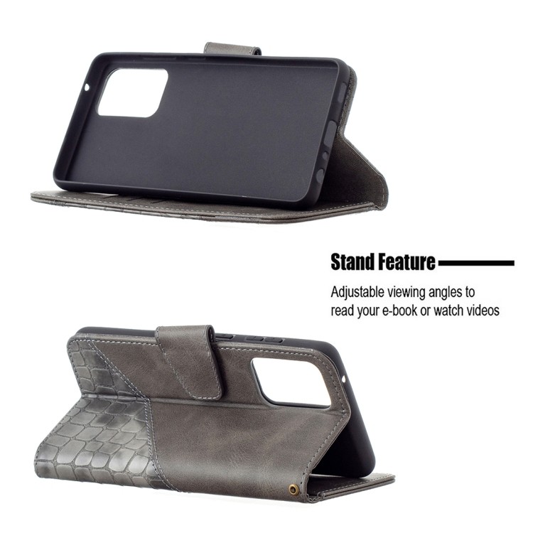 Ударостойкий кожаный чехол-книжка с складной подставкой для Самсунг Гелекси А72