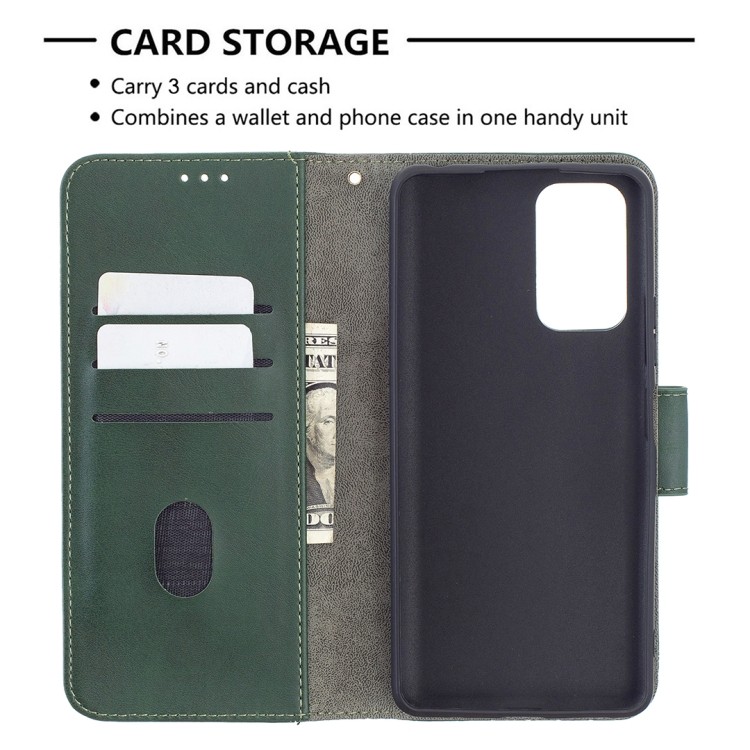 Зеленый противоударный чехол-книжка для Сяоми Редми Нот 10 Про