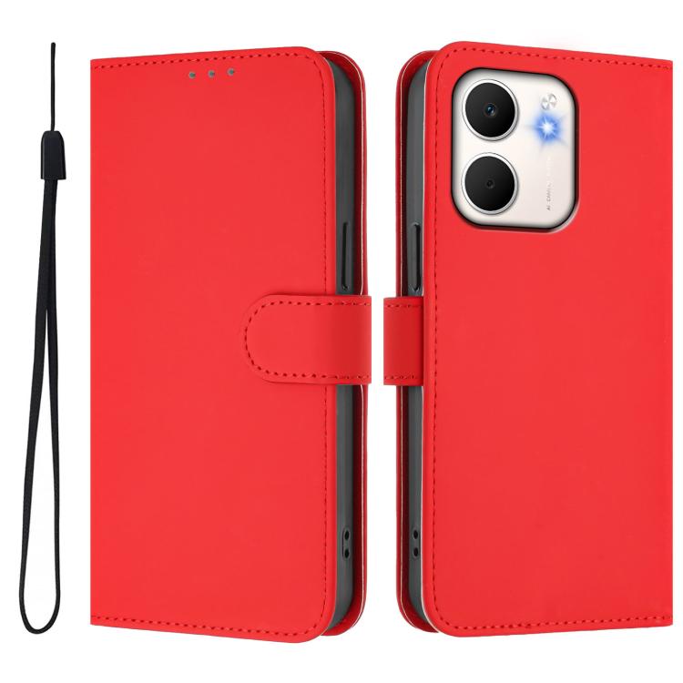 Червоний чохол-книжка з м’яким покриттям для OPPO A5X у відкритому та закритому вигляді Червоний чохол-книжка з м’яким покриттям для OPPO A5X у відкритому та закритому вигляді