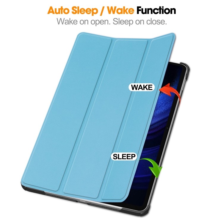 Чехол-книжка Solid Color Custer для Xiaomi Pad 6 / 6 Pro - голубой 