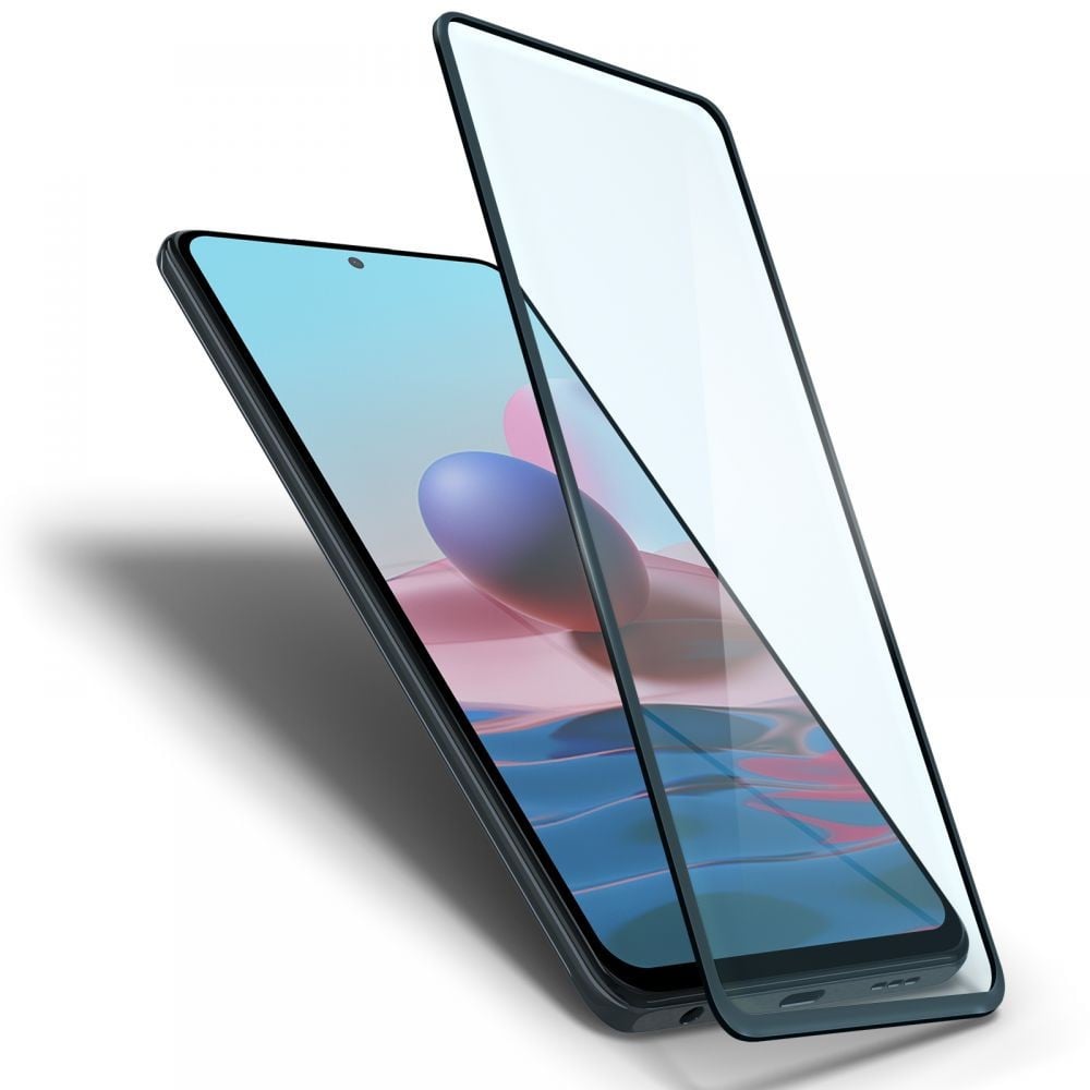 Каленое стекло SPIGEN GLASS FC для Xiaomi Redmi Note 10/10s - Black 