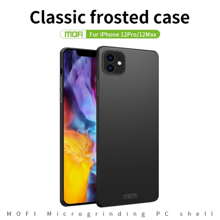 Ультратонкий чехол MOFI Frosted на iPhone 12 /12 Pro - черный 