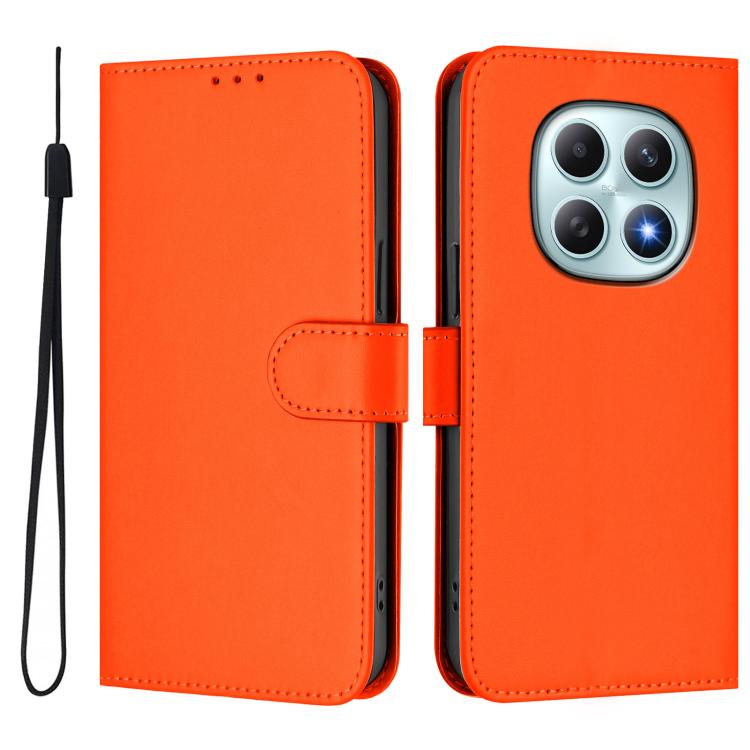  Оранжевий чохол-книжка з магнітною застібкою та шнурком для Redmi Note 15 5G 
