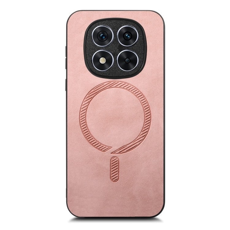 Елегантний рожевий чохол Solid Color Retro Magsafe з магнітним кільцем для Xiaomi Redmi Note 14 Pro+  Елегантний рожевий чохол Solid Color Retro Magsafe з магнітним кільцем для Xiaomi Redmi Note 14 Pro+