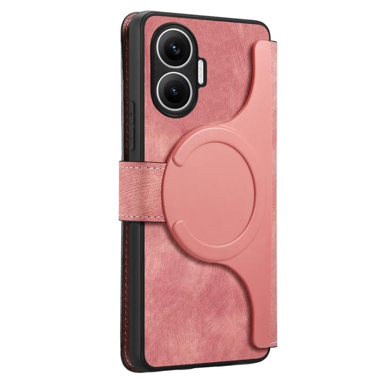 Встроенное кольцо MagSafe и магнитная застежка розового чехла-книжки Встроенное кольцо MagSafe и магнитная застежка розового чехла-книжки