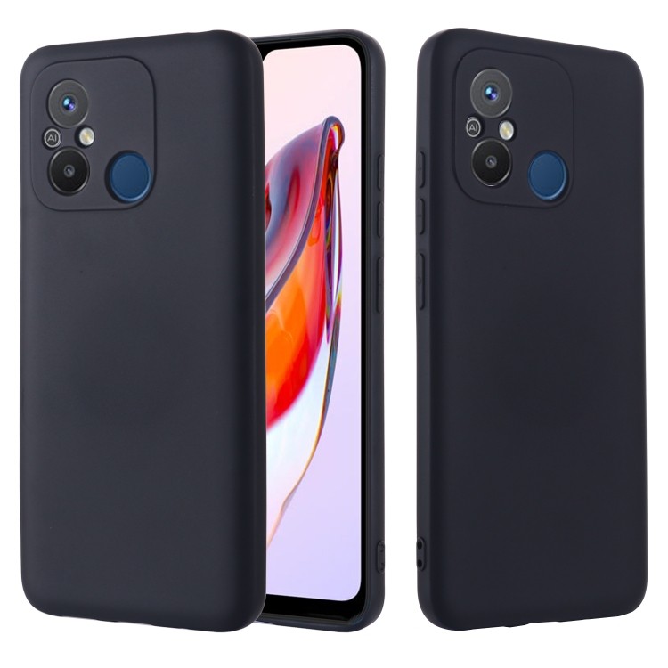 Чорний силіконовий чохол Solid Color Liquid Silicone для Xiaomi 