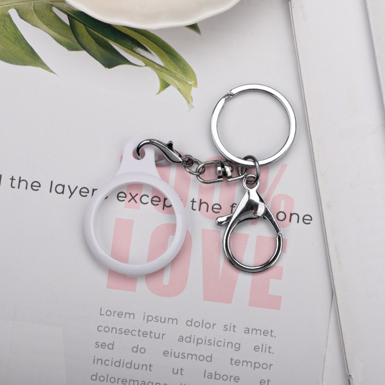 Протиударний силіконовий брелок для AirTag - білий 