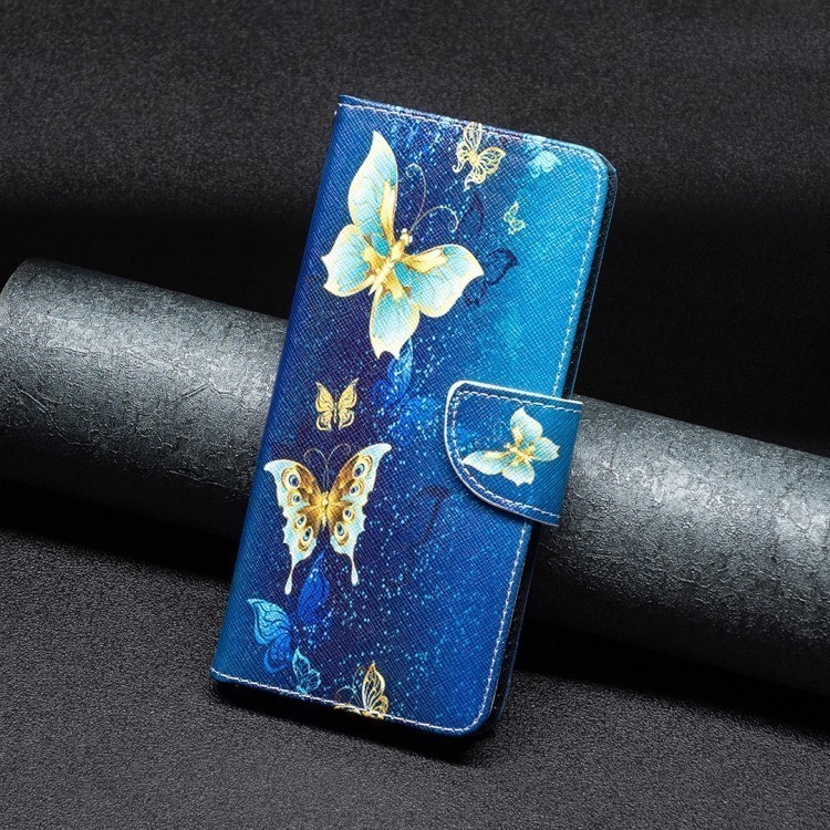 Элегантный чехол с мотивом бабочек на синем фоне 