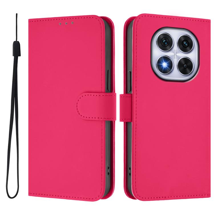 Стильний пурпурно-червоний чохол-книжка Skin Feel S-type для Xiaomi Poco X7 5G   Стильний пурпурно-червоний чохол-книжка Skin Feel S-type для Xiaomi Poco X7 5G