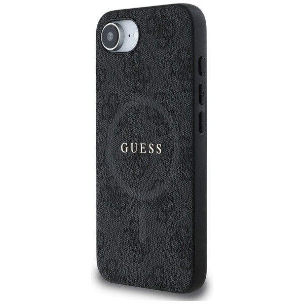 Элегантный черный чехол Guess 4G Ring Classic MagSafe для iPhone 16 Элегантный черный чехол Guess 4G Ring Classic MagSafe для iPhone 16