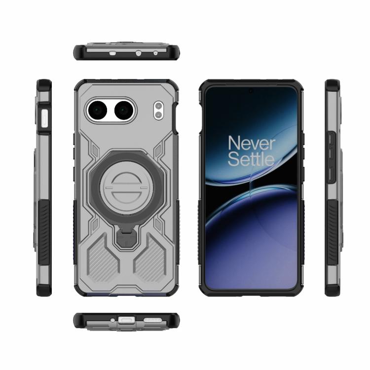 Противоударный чехол J-20 в сером цвете с кольцом-подставкой для OnePlus Nord 4 Противоударный чехол J-20 в сером цвете с кольцом-подставкой для OnePlus Nord 4