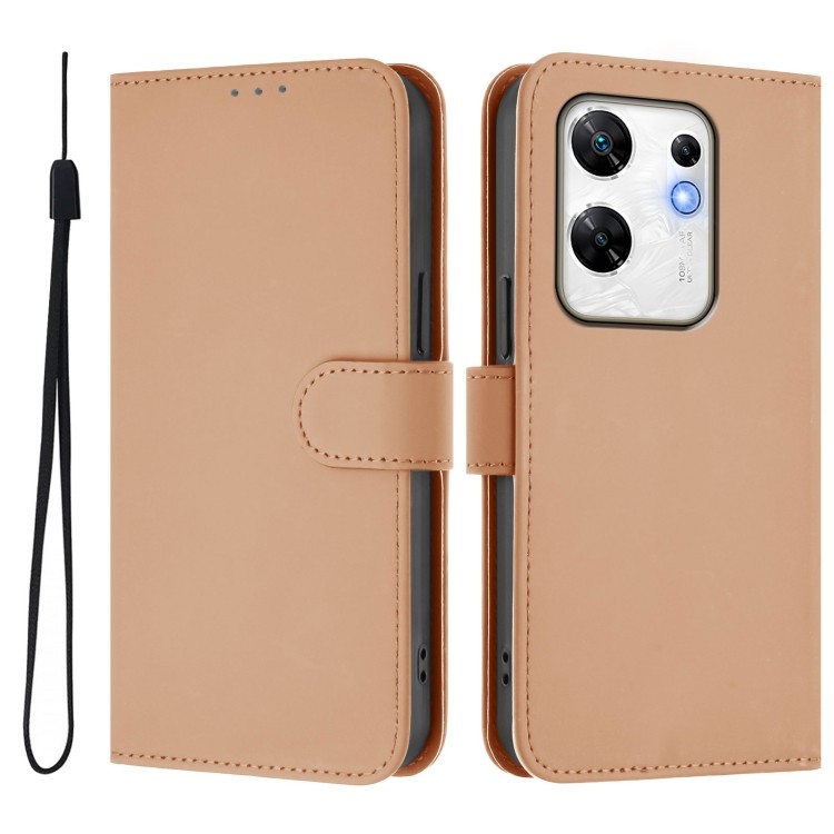 Чехол-книжка Skin Feel Solid Color для Infinix Zero 30 4G — элегантный нюдовый стиль Чехол-книжка Skin Feel Solid Color для Infinix Zero 30 4G — элегантный нюдовый стиль