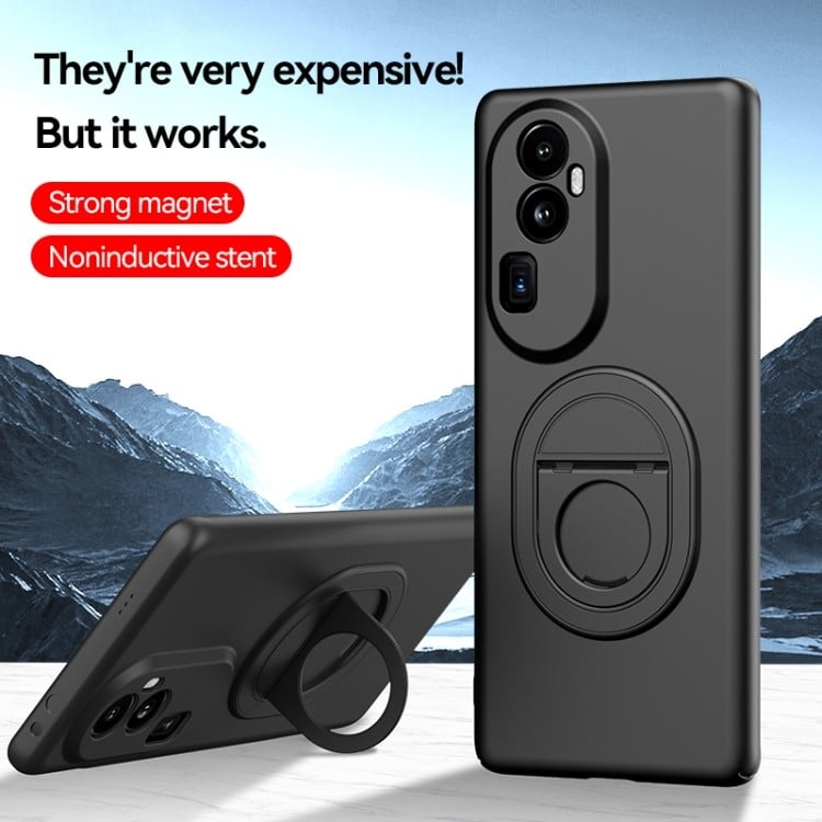 Стильный синий чехол Magsafe с подставкой для OPPO Reno10 Стильный синий чехол Magsafe с подставкой для OPPO Reno10