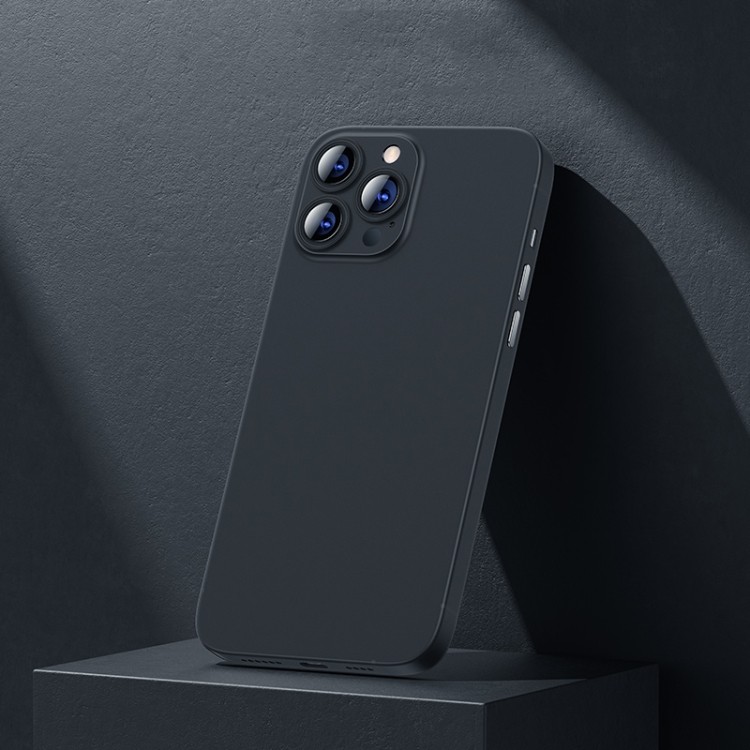 Черный ультратонкий чехол накладка для Айфон 13 Про Макс 
