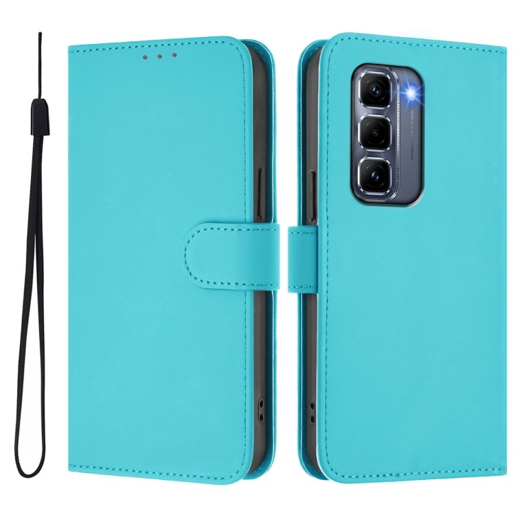 Чохол-книжка Skin Feel Solid Color Leather для Infinix Hot 50 Pro+ у блакитному кольорі Чохол-книжка Skin Feel Solid Color Leather для Infinix Hot 50 Pro+ у блакитному кольорі