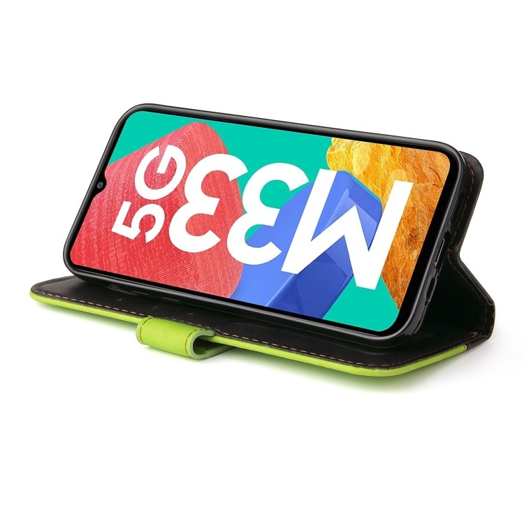 Чохол-книжка зеленого кольору з підставкою для Samsung Galaxy M33 5G