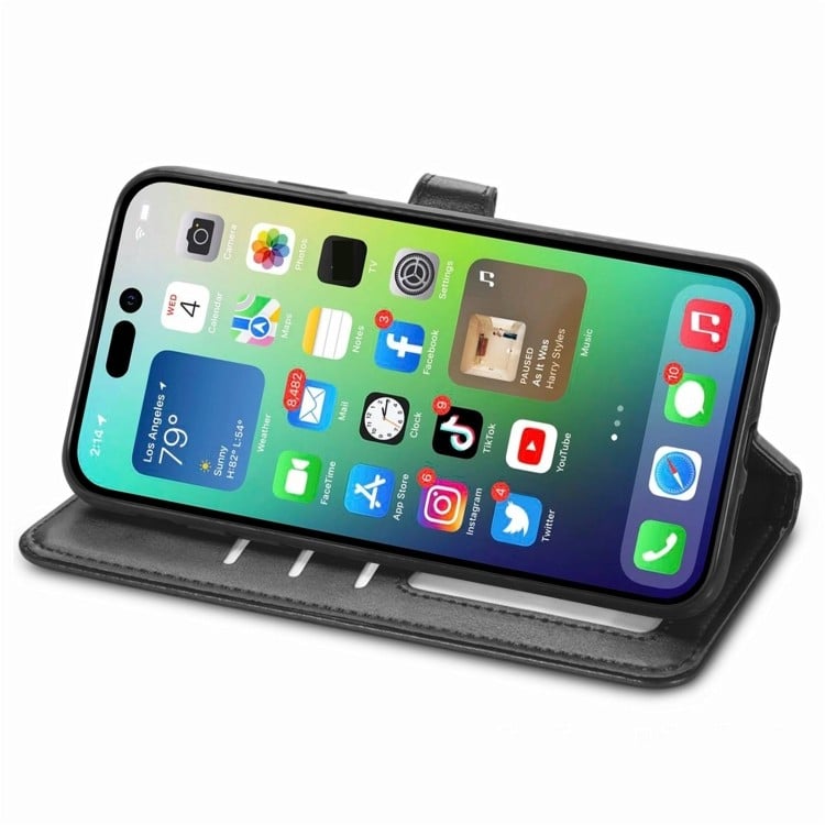 Чохол-книжка Retro Solid Color із вбудованим TPU-захистом Чохол-книжка Retro Solid Color із вбудованим TPU-захистом