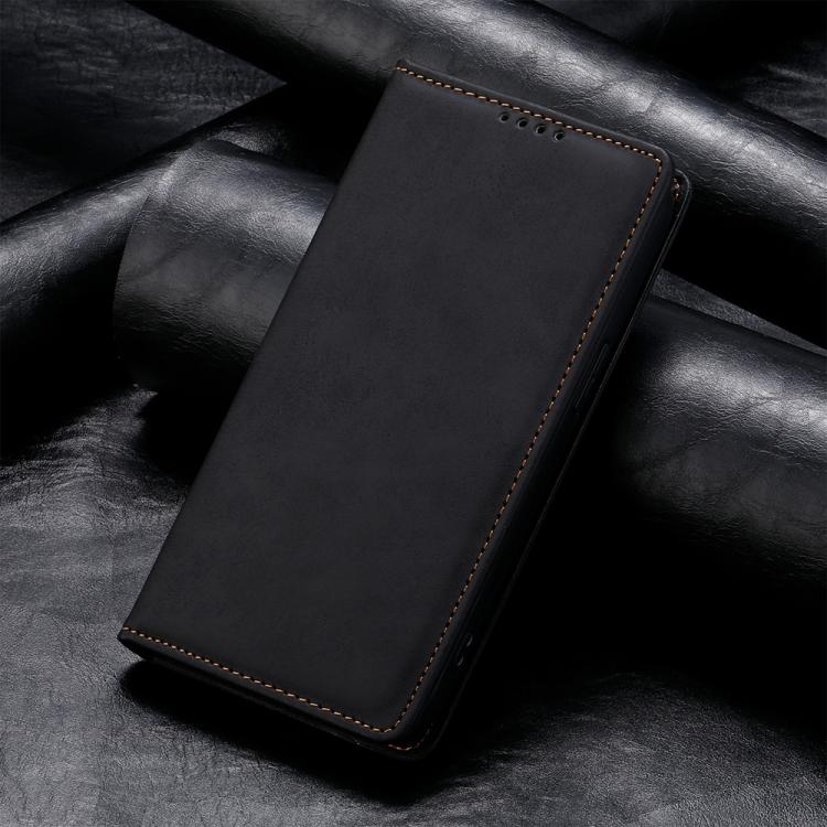  Елегантний чохол-книжка Business Solid Color Magnetic у чорному кольорі для Xiaomi Redmi Note 14 4G 