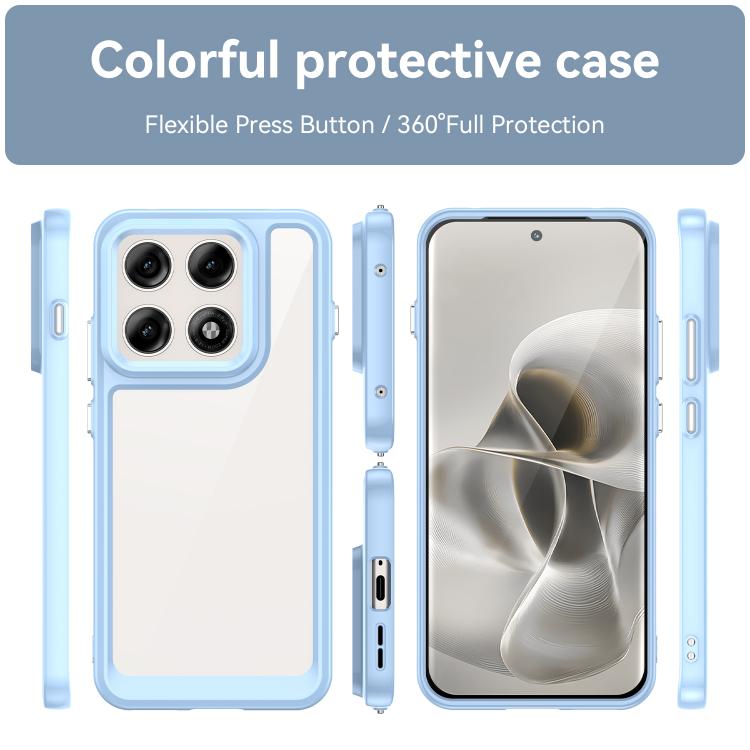 
Colorful Acrylic Series &mdash; синя захист для Motorola Edge 70 Pro 5G, усі ракурси
 