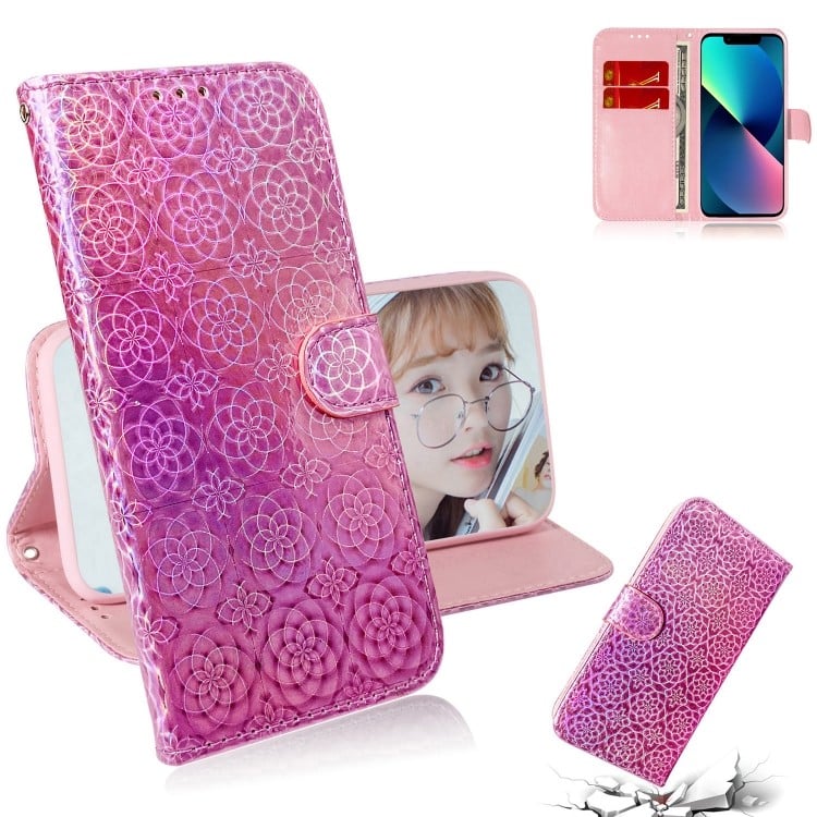 Чехол-книжка Solid Color Colorful для iPhone 14 Plus - розовый Чехол-книжка Solid Color Colorful для iPhone 14 Plus - розовый