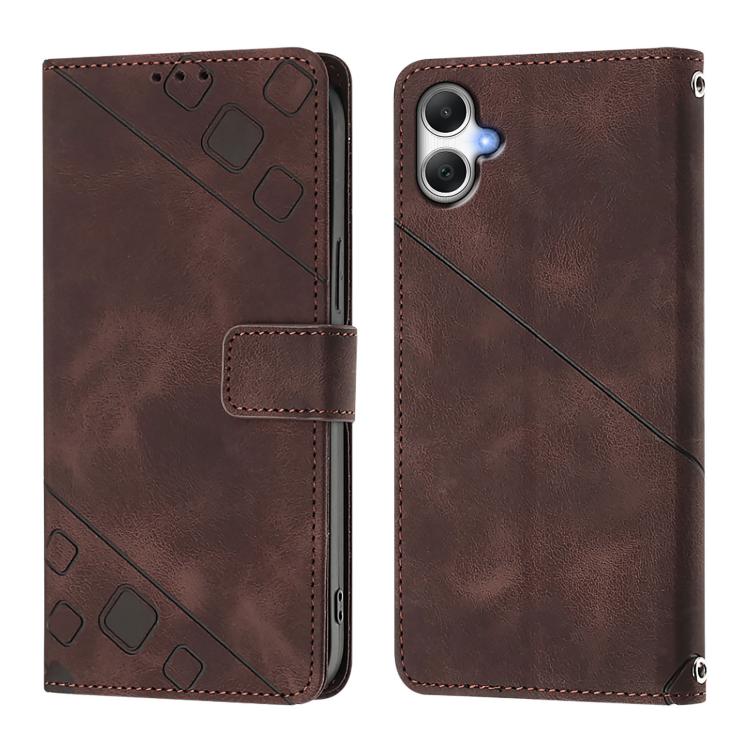 Чехол-книжка Skin-feel Embossed с тиснением для Samsung Galaxy A07 4G Чехол-книжка Skin-feel Embossed с тиснением для Samsung Galaxy A07 4G